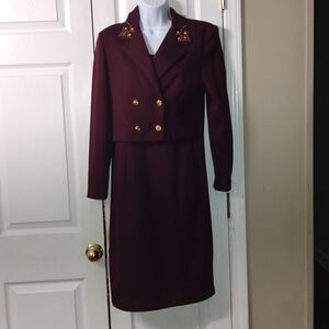 Tina Barrie  burgundy  dress Sz 8